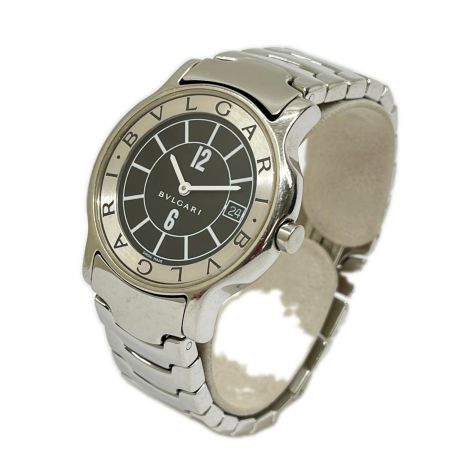 BVLGARI ブルガリ クォーツ 腕時計 ソロテンポ 2026.07電池交換済 Solotempo ST35S シルバー/ブラック