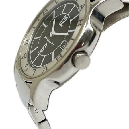 BVLGARI ブルガリ クォーツ 腕時計 ソロテンポ 2026.07電池交換済 Solotempo ST35S シルバー/ブラック