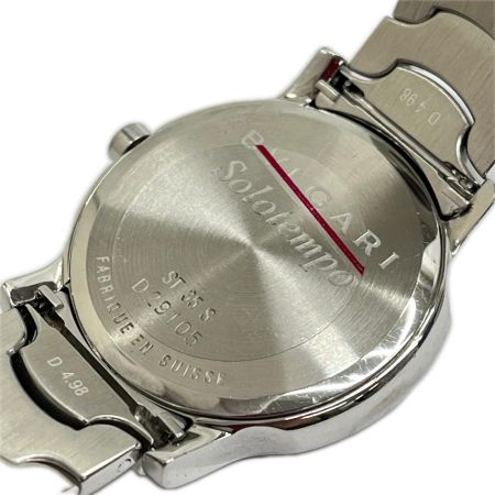 BVLGARI ブルガリ クォーツ 腕時計 ソロテンポ 2026.07電池交換済 Solotempo ST35S シルバー/ブラック