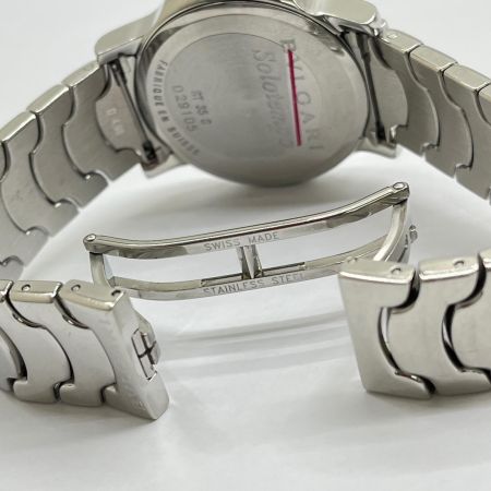 BVLGARI ブルガリ クォーツ 腕時計 ソロテンポ 2026.07電池交換済 Solotempo ST35S シルバー/ブラック