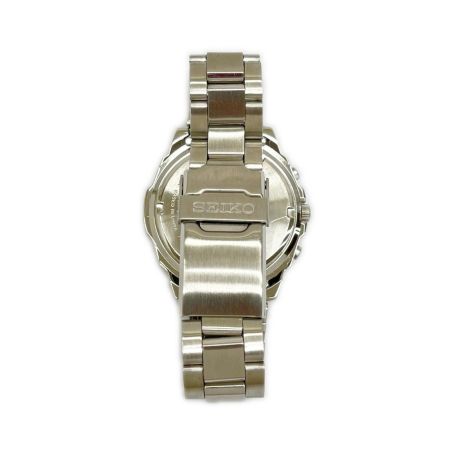  SEIKO セイコー 腕時計 クロノグラフ ブルー R8.5月電池交換済 クロノ針1秒ズレ有 箱・取説・コマ付 SDN193P