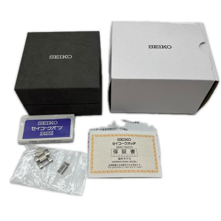  SEIKO セイコー クォーツ 腕時計 クロノグラフ SND495PC シルバー/レッド