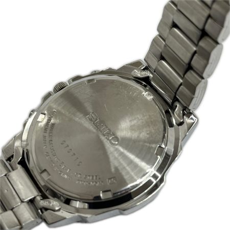  SEIKO セイコー クォーツ 腕時計 クロノグラフ SND495PC シルバー/レッド