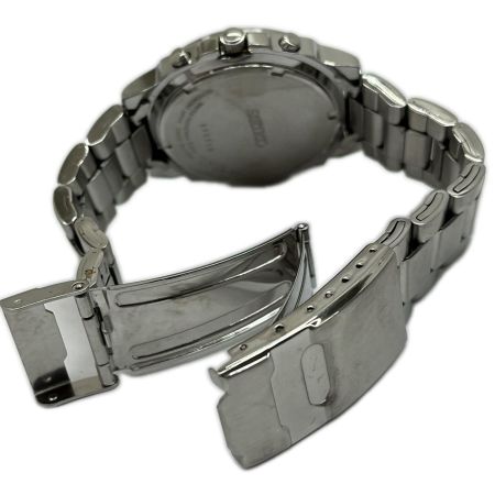  SEIKO セイコー クォーツ 腕時計 クロノグラフ SND495PC シルバー/レッド