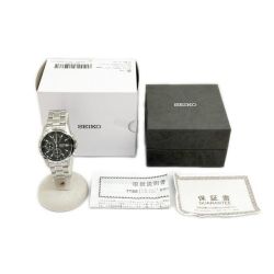 ◆◆ SEIKO セイコー 腕時計 クロノグラフ クォーツ 箱・取説付 R8.5月電池交換済 7T92-0DW0 ブラック Bランク