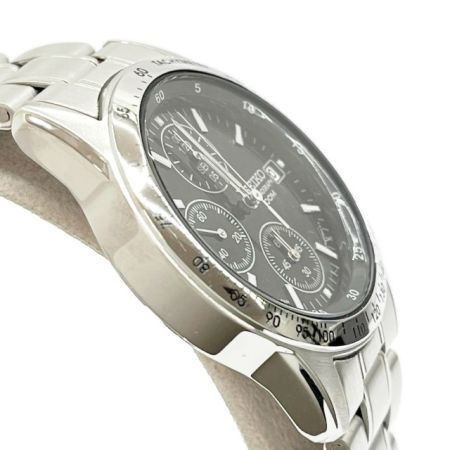  SEIKO セイコー 腕時計 クロノグラフ クォーツ 箱・取説付 R8.5月電池交換済 7T92-0DW0 ブラック