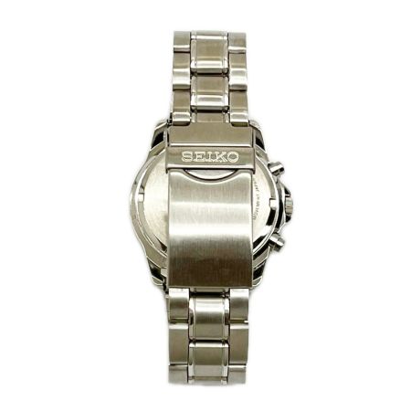  SEIKO セイコー 腕時計 クロノグラフ クォーツ 箱・取説付 R8.5月電池交換済 7T92-0DW0 ブラック