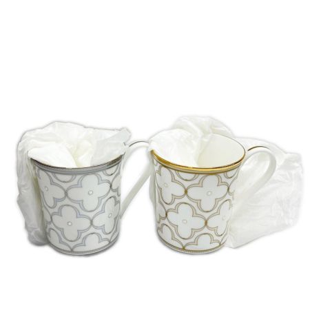  Noritake ノリタケ カップ プレートセット トレフォリオゴールド&プラチナ モーニングペア 箱付 未使用品 洋食器