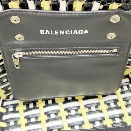  BALENCIAGA バレンシアガ ハンドバッグ ビストロバスケットXS  671341 ブラック×ホワイト×黄色