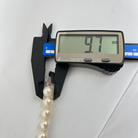   真珠 パールネックレス 総重量58.9g 約45cm パール9.5～10.0cmクラスプSV 鑑別書付