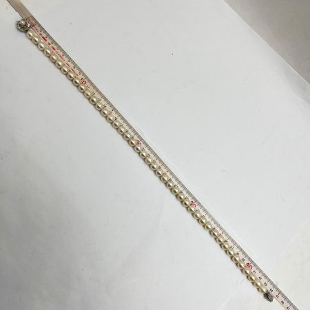   真珠 パールネックレス 総重量58.9g 約45cm パール9.5～10.0cmクラスプSV 鑑別書付