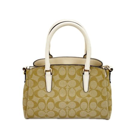  COACH コーチ ハンドバッグ エンボスシグネチャー ショルダーストラップ欠品 F29434 ベージュ
