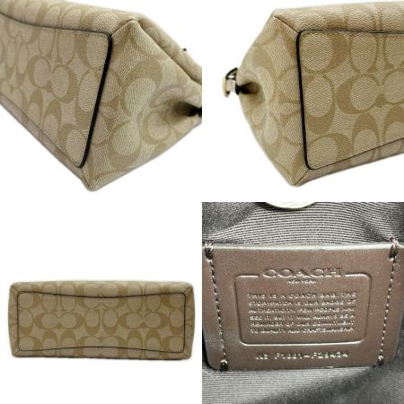  COACH コーチ ハンドバッグ エンボスシグネチャー ショルダーストラップ欠品 F29434 ベージュ