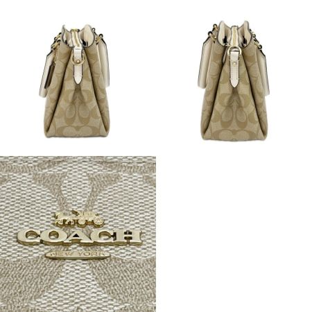  COACH コーチ ハンドバッグ エンボスシグネチャー ショルダーストラップ欠品 F29434 ベージュ