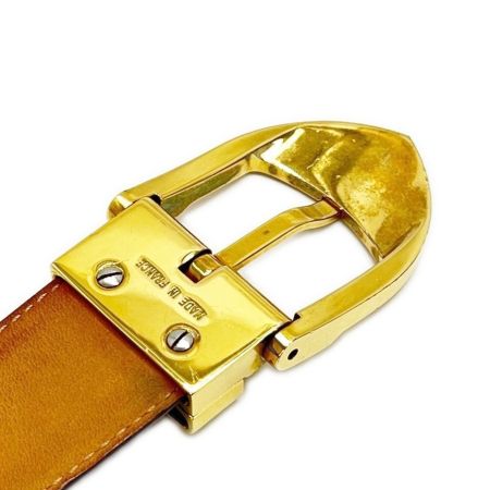  LOUIS VUITTON ルイヴィトン ベルト ダメージ有 服飾雑貨 ファッション小物  ゴールド×ブラウン