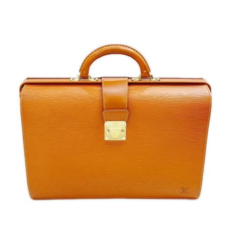  LOUIS VUITTON ルイヴィトン ビジネスバッグ エピ セルヴィエット フェルモワール キー付 ベタ有 M54358 ブラウン