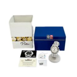◆◆ TISSOT ティソ 腕時計 クォーツ  ステンレススチール シルバー 箱付 欠け有 R8.6電池交換済み T362-462K Bランク