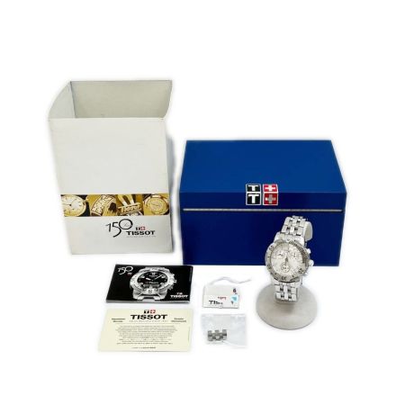  TISSOT ティソ 腕時計 クォーツ  ステンレススチール シルバー 箱付 欠け有 R8.6電池交換済み T362-462K