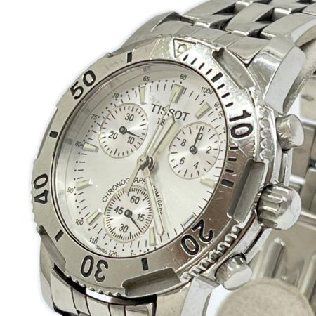  TISSOT ティソ 腕時計 クォーツ  ステンレススチール シルバー 箱付 欠け有 R8.6電池交換済み T362-462K