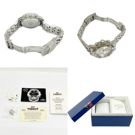  TISSOT ティソ 腕時計 クォーツ  ステンレススチール シルバー 箱付 欠け有 R8.6電池交換済み T362-462K