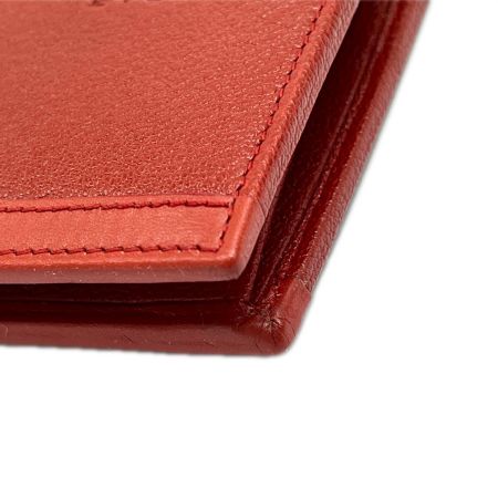  BVLGARI ブルガリ 2つ折り財布 ゴートレザー 箱付 25297 RED