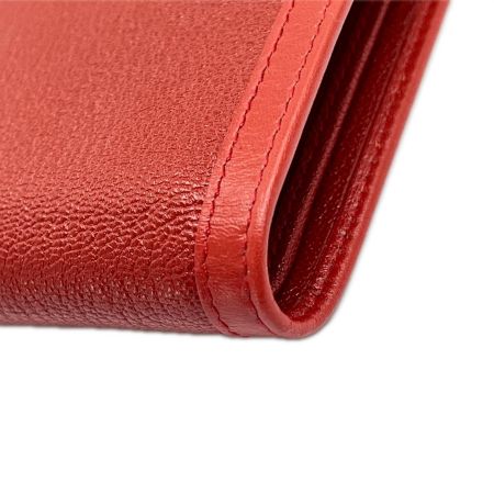  BVLGARI ブルガリ 2つ折り財布 ゴートレザー 箱付 25297 RED