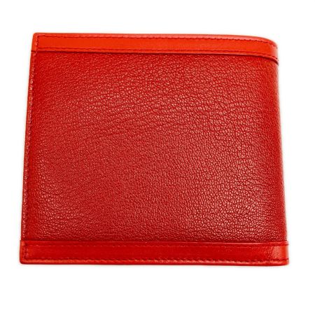  BVLGARI ブルガリ 2つ折り財布 ゴートレザー 箱付 25297 RED