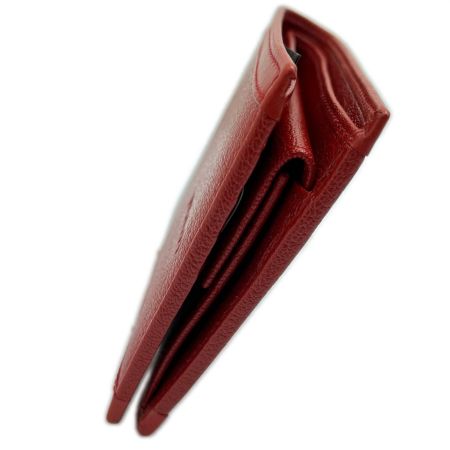  BVLGARI ブルガリ 2つ折り財布 ゴートレザー 箱付 25297 RED