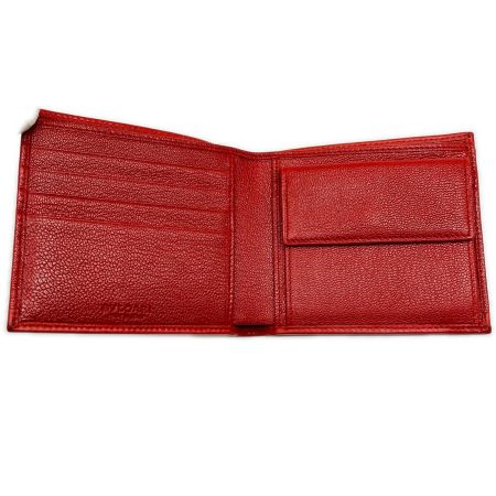  BVLGARI ブルガリ 2つ折り財布 ゴートレザー 箱付 25297 RED