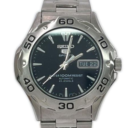  SEIKO セイコー 5 SPORTS 腕時計 自動巻き 本体のみ ステンレススチール ブラック デイデイト 7S36-00A0