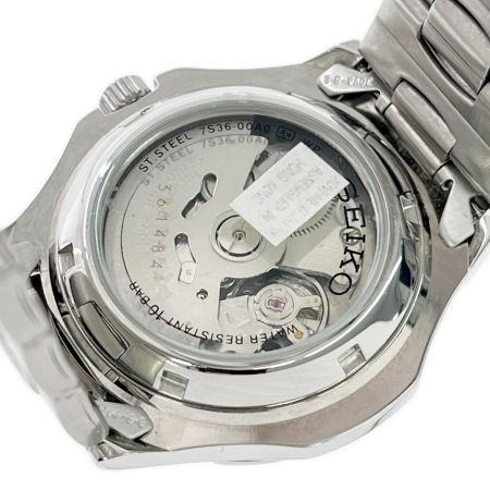  SEIKO セイコー 5 SPORTS 腕時計 自動巻き 本体のみ ステンレススチール ブラック デイデイト 7S36-00A0
