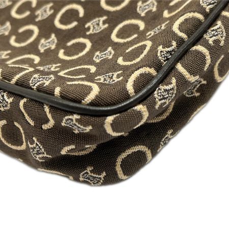  CELINE セリーヌ Cマカダムショルダーバッグ ジャガード ヴィンテージ オールド MC01/0 ブラウン