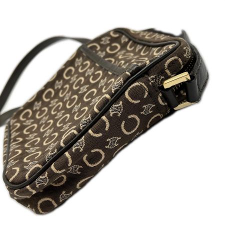  CELINE セリーヌ Cマカダムショルダーバッグ ジャガード ヴィンテージ オールド MC01/0 ブラウン