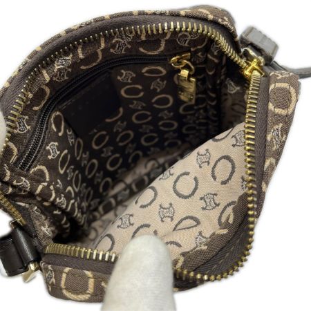  CELINE セリーヌ Cマカダムショルダーバッグ ジャガード ヴィンテージ オールド MC01/0 ブラウン