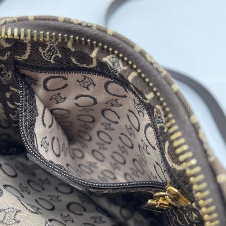  CELINE セリーヌ Cマカダムショルダーバッグ ジャガード ヴィンテージ オールド MC01/0 ブラウン