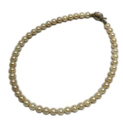 ◆◆  真珠 パールネックレス 総重量35.6g 約40cm パール7.5cmクラスプSV Bランク