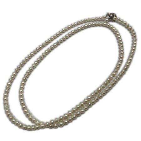   アコヤ真珠 ネックレス 総重量98.5g 約123cm パール7～7.5cmクラスプSV 鑑別書付