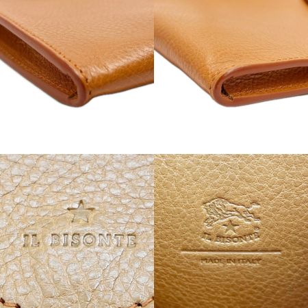  IL BISONTE イルビゾンテ スマホポーチ クロスショルダーバッグ 美品 オレンジ