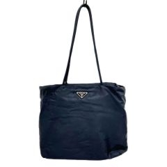 PRADA プラダ トートバッグ ショルダー ナイロン 型崩れ有 レディース ブラック Bランク