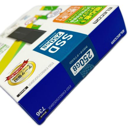  ELECOM エレコム 外付けポータブルSSD 250GB ESD-EWBO250GBKR