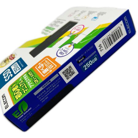  ELECOM エレコム 外付けポータブルSSD 250GB ESD-EWBO250GBKR