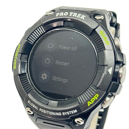  CASIO カシオ スマートウォッチ腕時計 PRO TREK タバコ匂い有り WSD-F21 ブラック