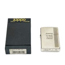 ◆◆ ZIPPO ジッポー ライター u.s.trad リミテッド メッキ調 シルバー ケース付 Cランク