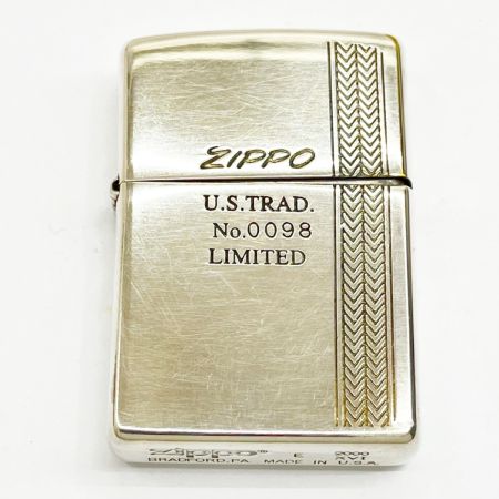  ZIPPO ジッポー ライター u.s.trad リミテッド メッキ調 シルバー ケース付