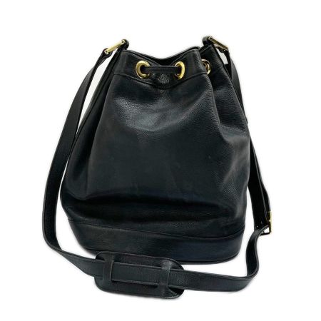  MCM エムシーエム ショルダーバッグ リュック 巾着型  ブラック