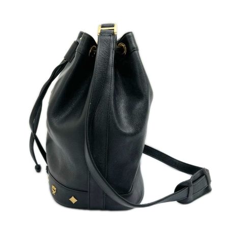  MCM エムシーエム ショルダーバッグ リュック 巾着型  ブラック