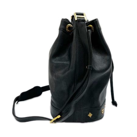  MCM エムシーエム ショルダーバッグ リュック 巾着型  ブラック