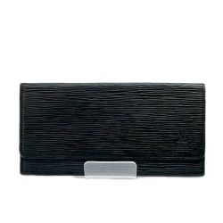 ◆◆ LOUIS VUITTON ルイヴィトン 札入れ 長財布 エピ  M63602 ブラック Bランク