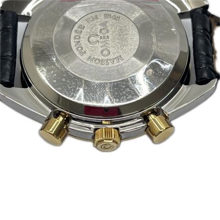 OMEGA オメガ スピードマスター 自動巻き 腕時計 本体のみ キズ有 レザー ホワイト R8.9月OH 175.0034