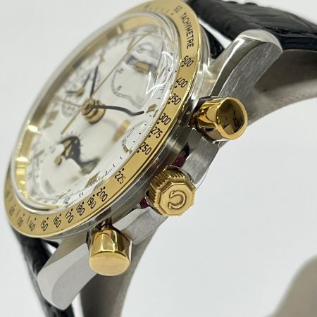 OMEGA オメガ スピードマスター 自動巻き 腕時計 本体のみ キズ有 レザー ホワイト R8.9月OH 175.0034